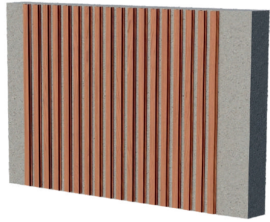 фасад с декоративной рейкой